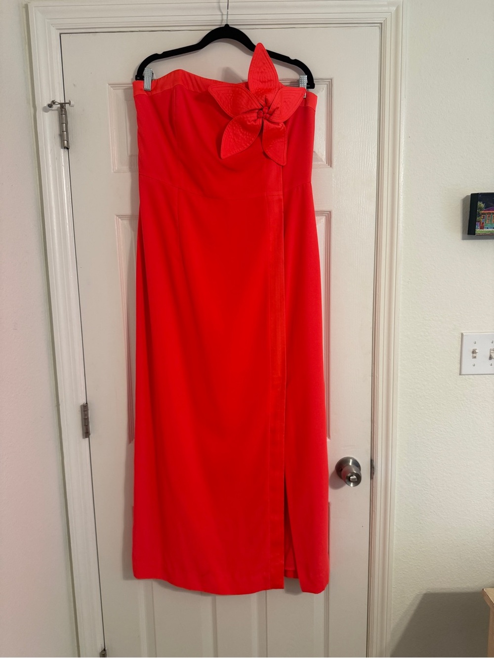 Lilly Pulitzer Anasophia Rosette Strapless CORAL Maxi Dress